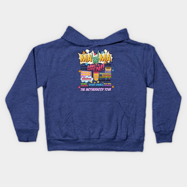 The Motherhood Tour, Some Days It Rocks Me, Either Way Were Rockin', Mama Lighting Bold Kids Hoodie by kumikoatara